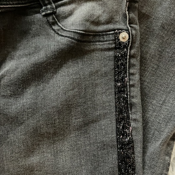 Black Washed Jeans with Sparkle strip - Picture 4 of 4
